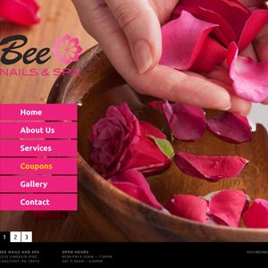 Bee Nails, a website made by the Philadelphia area web development company TAF JK Group Inc.